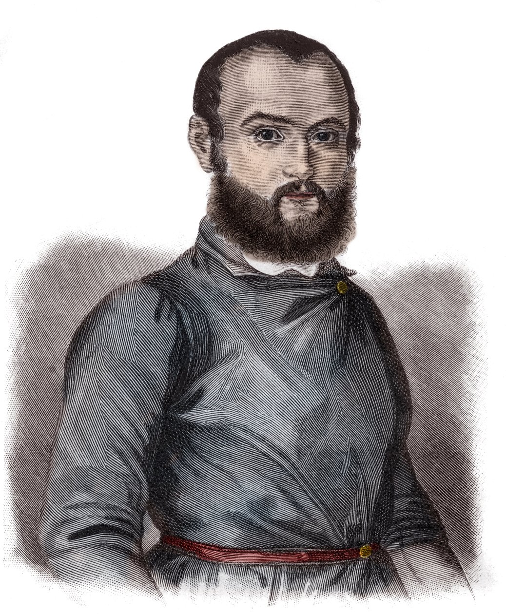 Retrato de Gustav von Struve (1805-1870) político, advogado e publicitário alemão - Gustav von Struve (1805-1870) advogado, jornalista e político alemão de Unknown artist