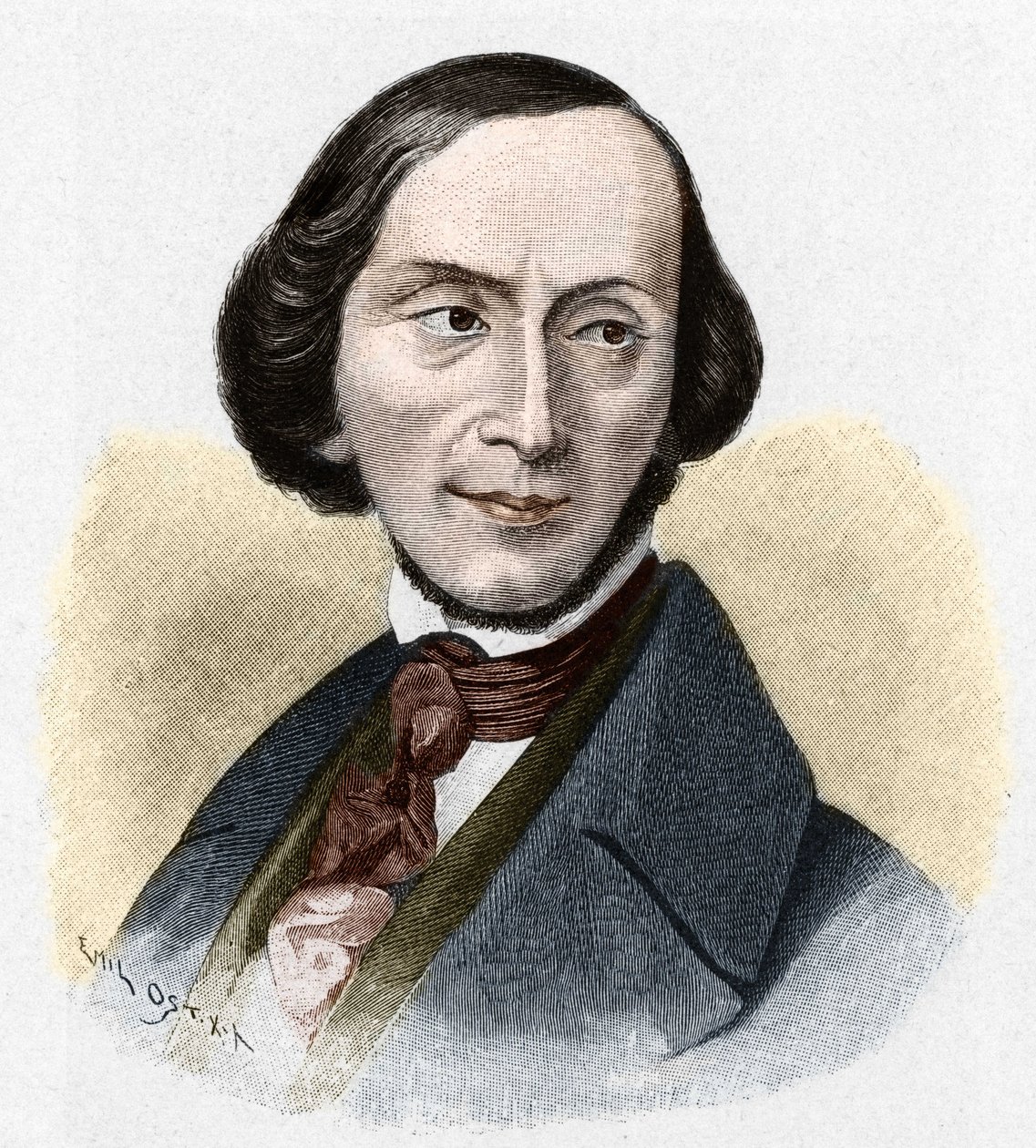 Retrato de Hans Christian Andersen (1805-1875), escritor dinamarquês. de Unknown artist