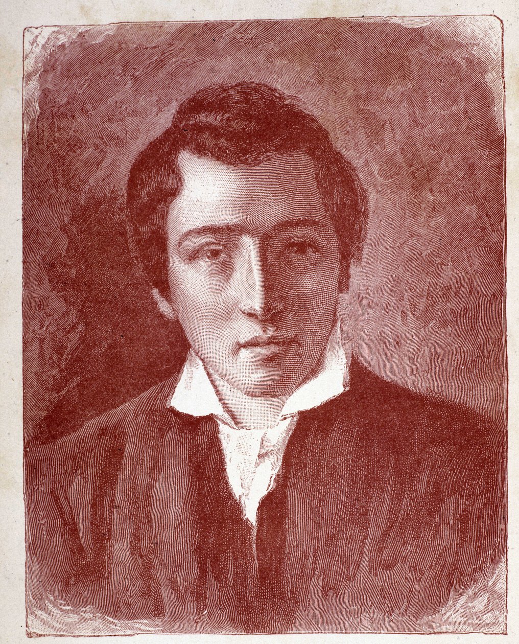 Retrato de Heinrich Heine, escritor alemão - gravura de Unknown artist