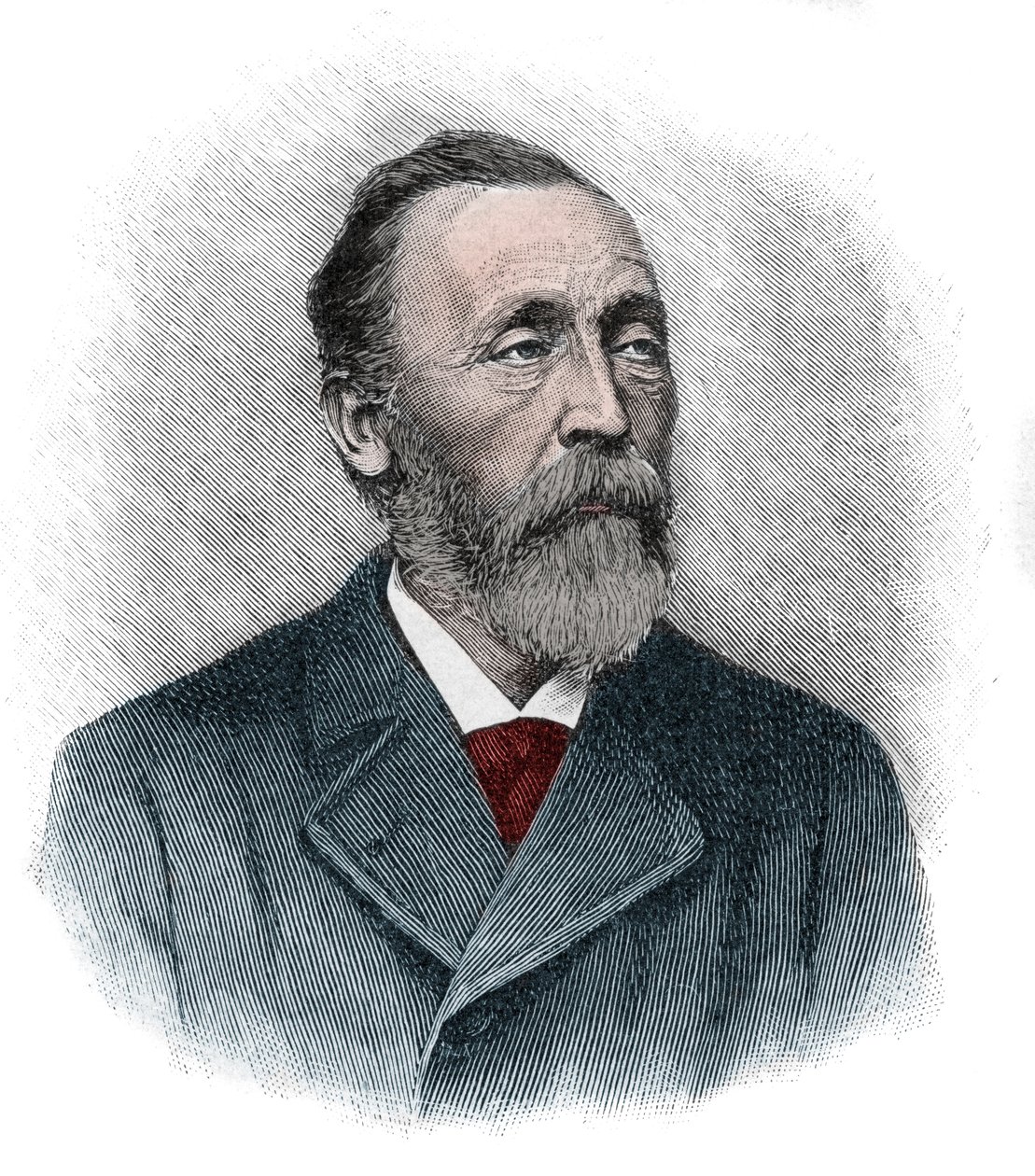 Retrato de Heinrich von Stephan (1831-1897), diretor geral dos correios do Império Alemão que reorganizou o serviço postal alemão de Unknown artist