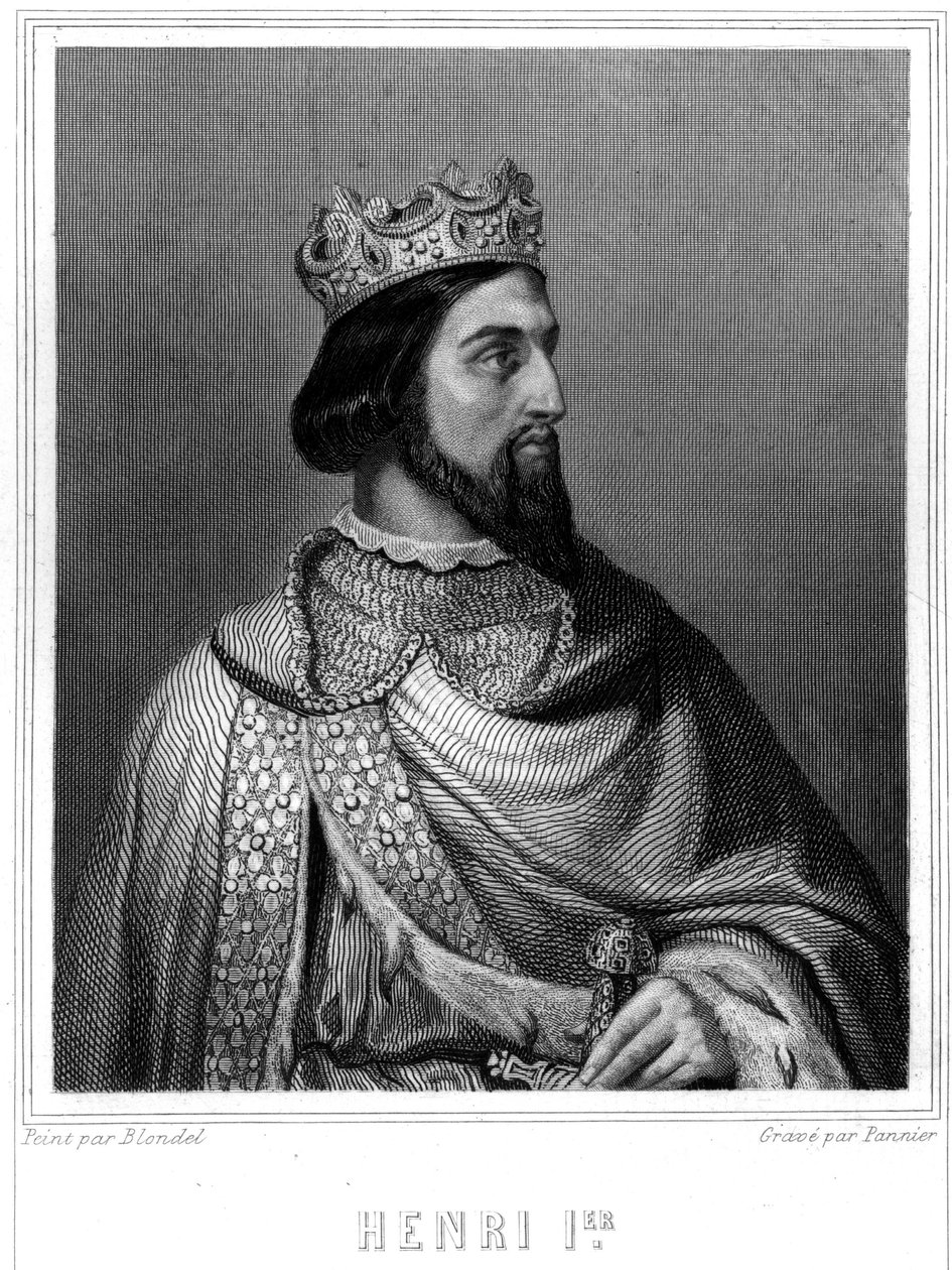 Retrato de Henri I (c. 1008 - 1060), Rei de França - em "Histoire des Français" de Lavallée, gravura, sd. de Unknown artist