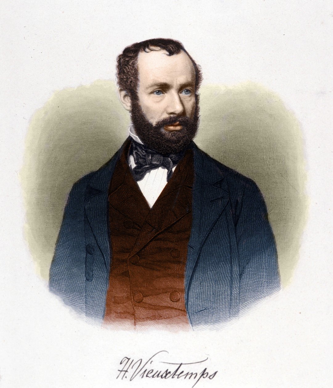 Retrato de Henri Vieuxtemps (1820-1881), maestro e compositor belga. de Unknown artist
