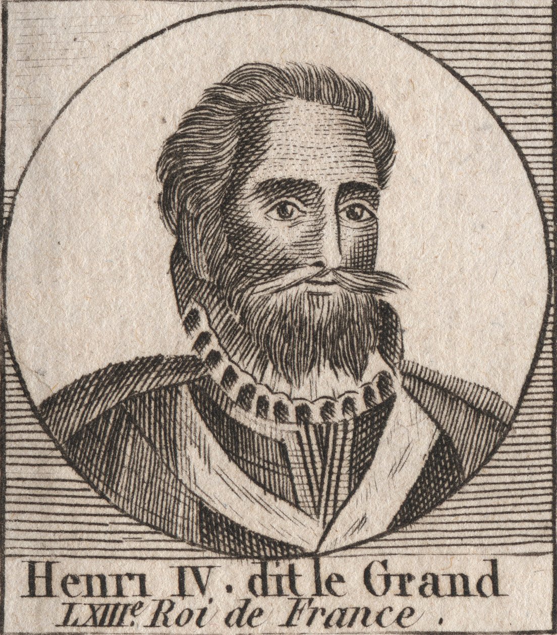 Retrato de Henrique IV (1553-1610) Rei de França - Retrato de Henrique IV (1553-1610) Rei de França - gravura de "Instruction sur l