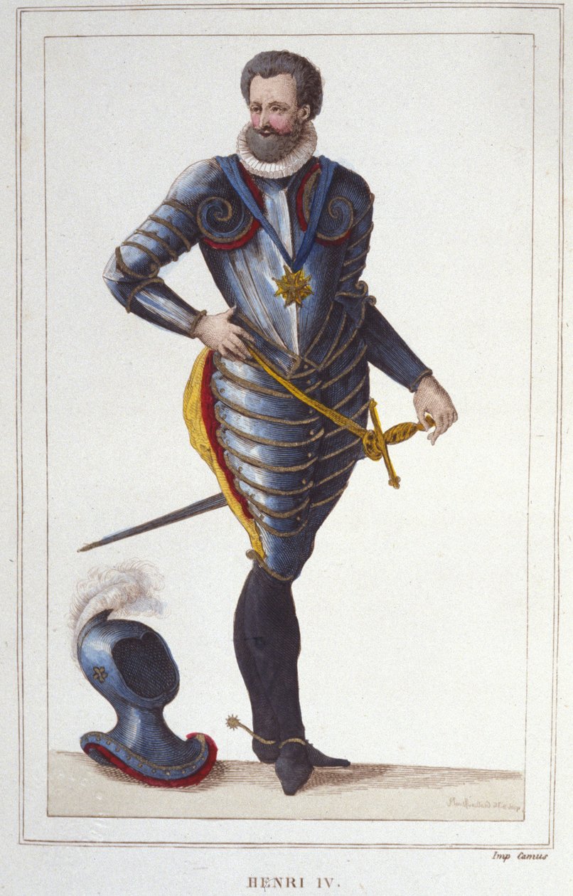 Retrato de Henrique IV (1553-1610), Gravura do Rei de França de 1830 de Unknown artist