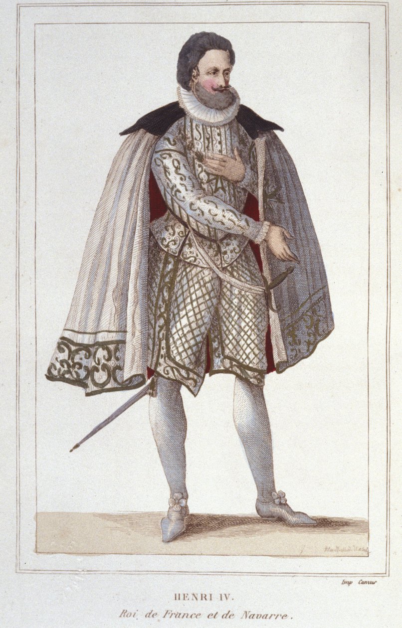 Retrato de Henrique IV (1553-1610), Gravura do Rei de França de 1830 de Unknown artist