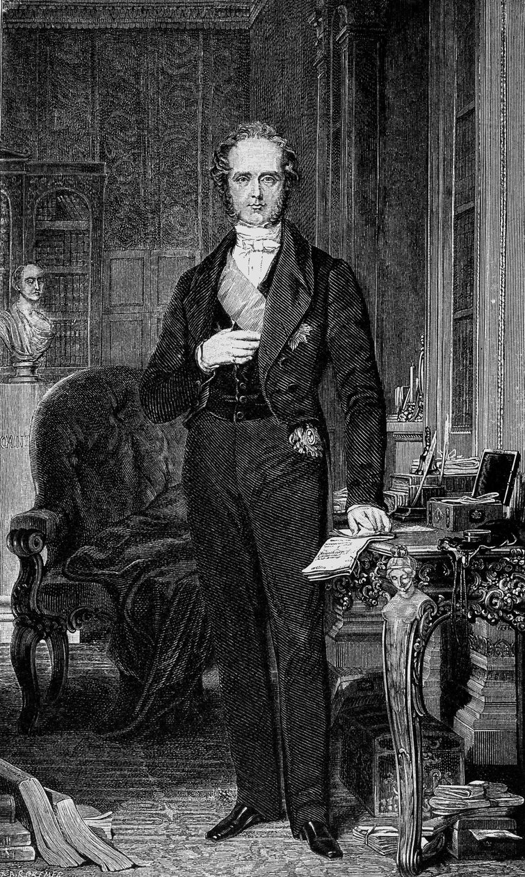 Retrato de Henry Temple, 3º Visconde Palmerston (1784 - 1865), político britânico de Unknown artist