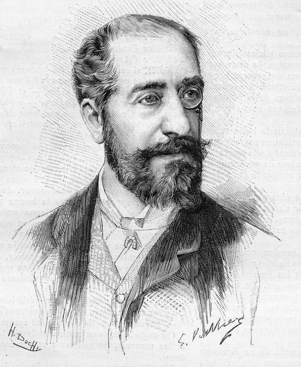 Retrato de Henry de Pene (falecido em 1888), editor-chefe do "Gaulois", jornal político e social da rica sociedade francesa do final do século XIX. de Unknown artist