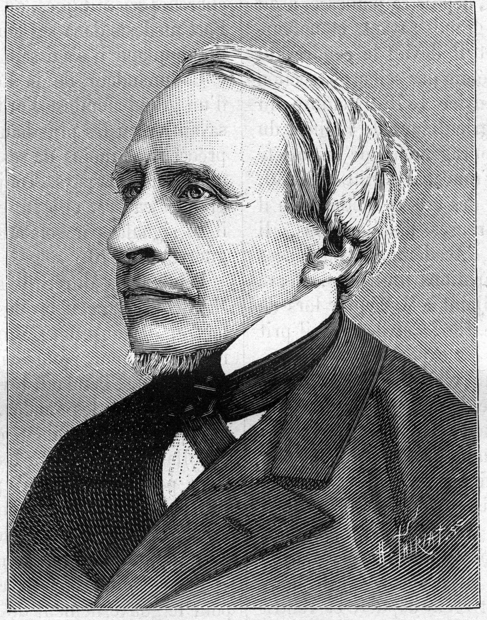 Retrato de Herve Mangon (1821-1888), homem da ciência. Em "Natureza. Review of sciences and their applications to the arts and industry.". 1888 de Unknown artist