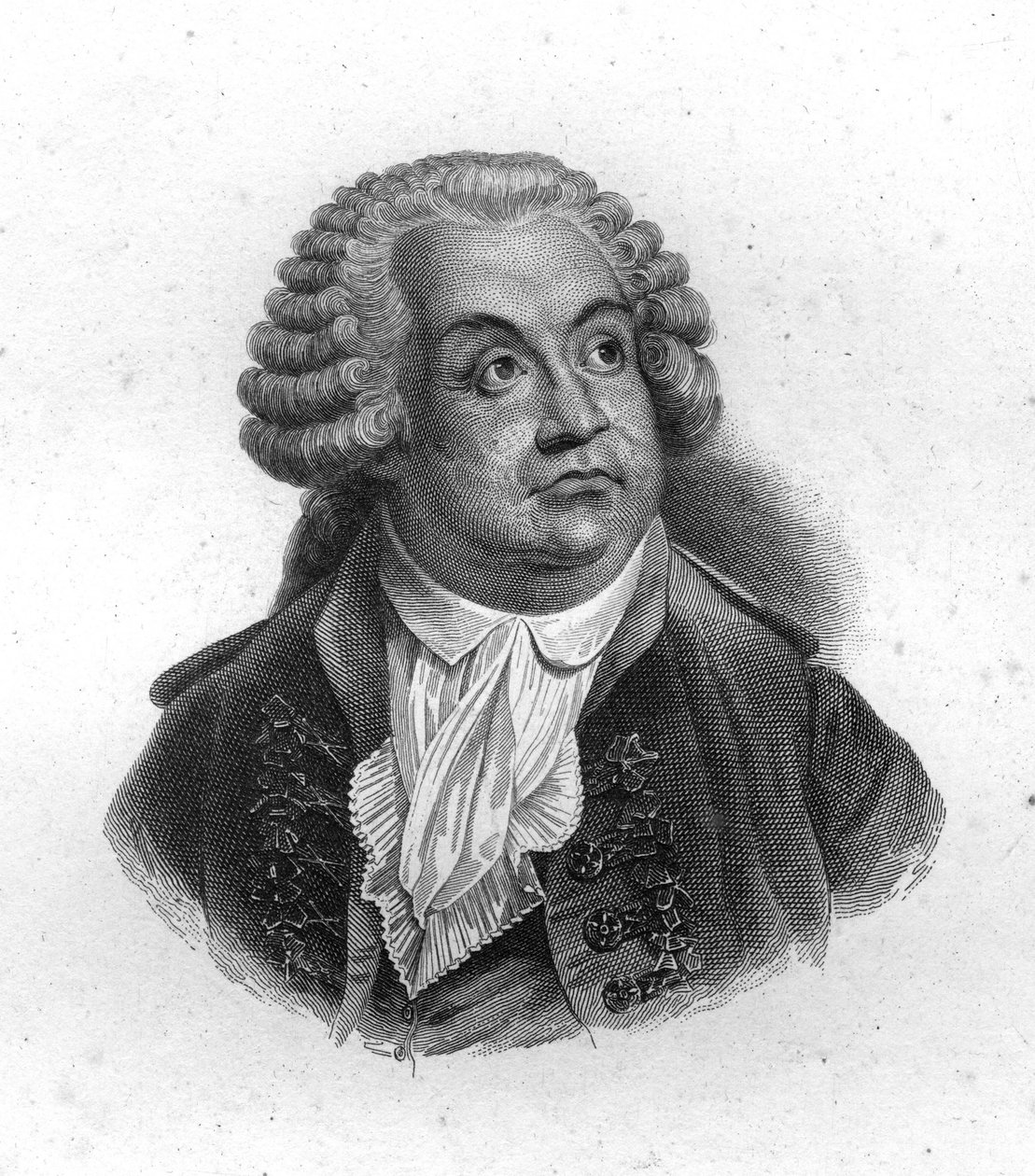 Retrato de Honra Gabriel (Honore-Gabriel) Riqueti, Conde de Mirabeau (1749-1791), gravura do século XIX de Unknown artist