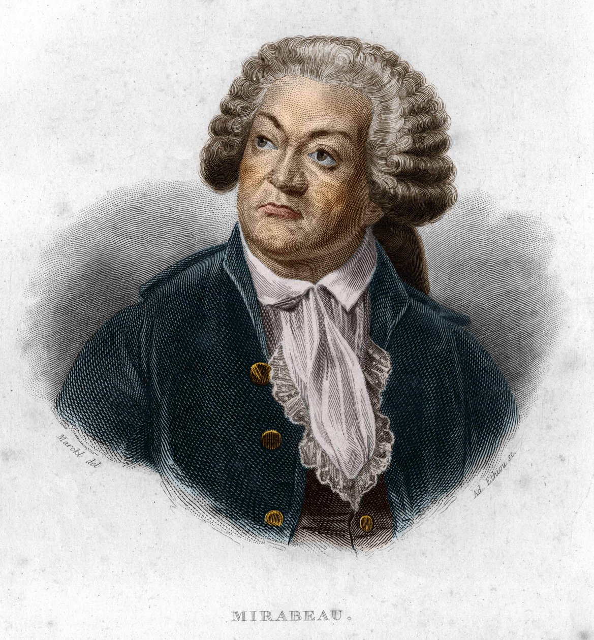 Retrato de Honore Gabriel (Honore-Gabriel) Riqueti, Conde de Mirabeau (1749-1791), político francês. de Unknown artist