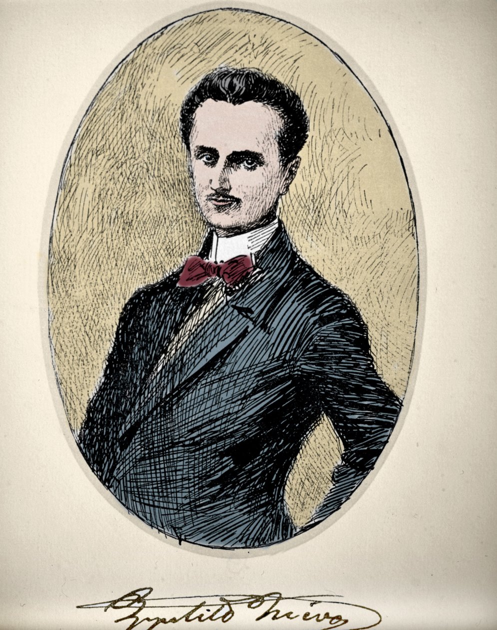 Retrato de Ippolito NIEVO (1831-61) escritor e patriota italiano. de Unknown artist