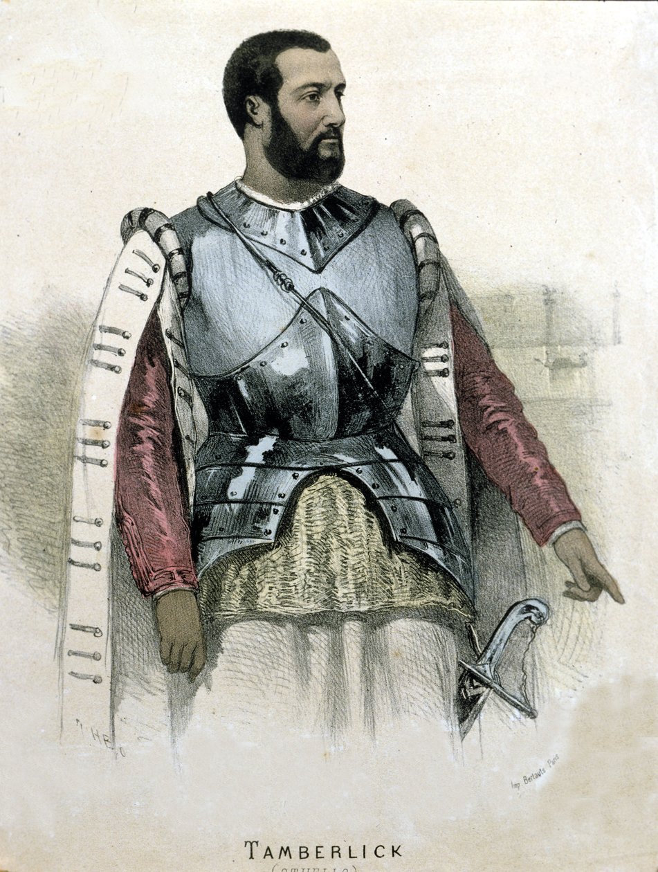 Retrato do tenor italiano Enrico Tamberlick (1820 - 1869) em Otello por Gioacchino Rossini de Unknown artist