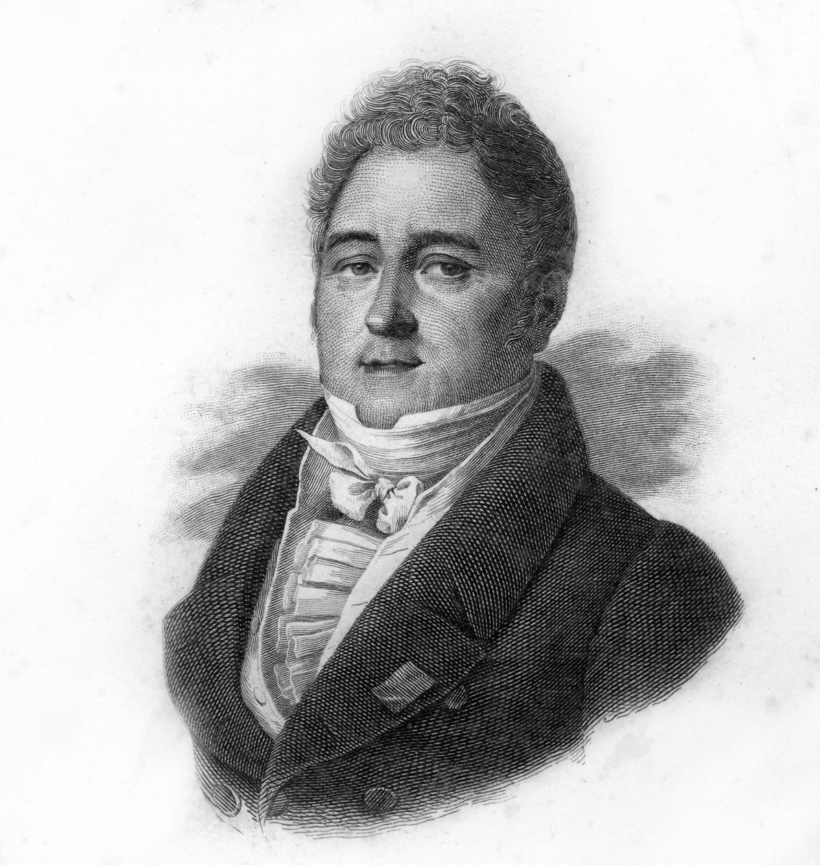 Retrato de Jacques Laffitte (1767-1844), banqueiro e político francês, gravura do século XIX de Unknown artist