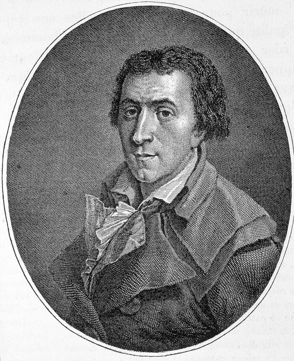 Retrato de Jacques Pierre Brissot dit Brissot de Warville (1754-1793), jornalista e político francês. Ele fundou a Sociedade dos Amigos de Negros, um defensor da abolição da escravatura. Gravura do século XIX. de Unknown artist
