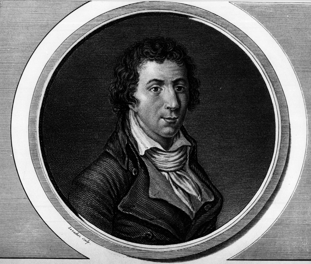 Retrato de Jacques Pierre Brissot dit Brissot de Warville (1754-1793), deputado da Convenção Nacional. Gravura em "Coleção completa de pinturas históricas da revolução francesa, em três volumes". 1804. de Unknown artist