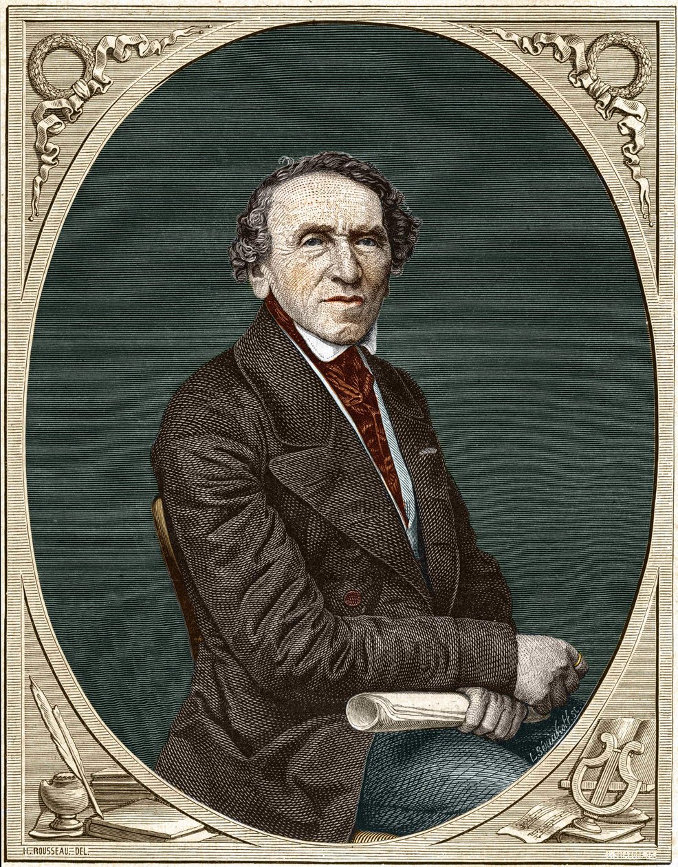 Retrato de Jakob Liebmann Meyerbeer (1791-1864), compositor alemão. de Unknown artist