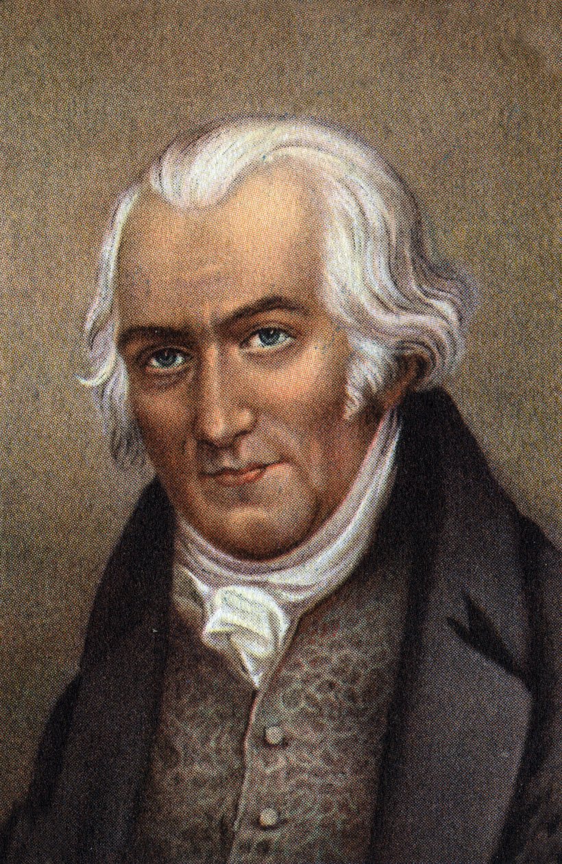 Retrato de James Watt, engenheiro escocês. de Unknown Artist