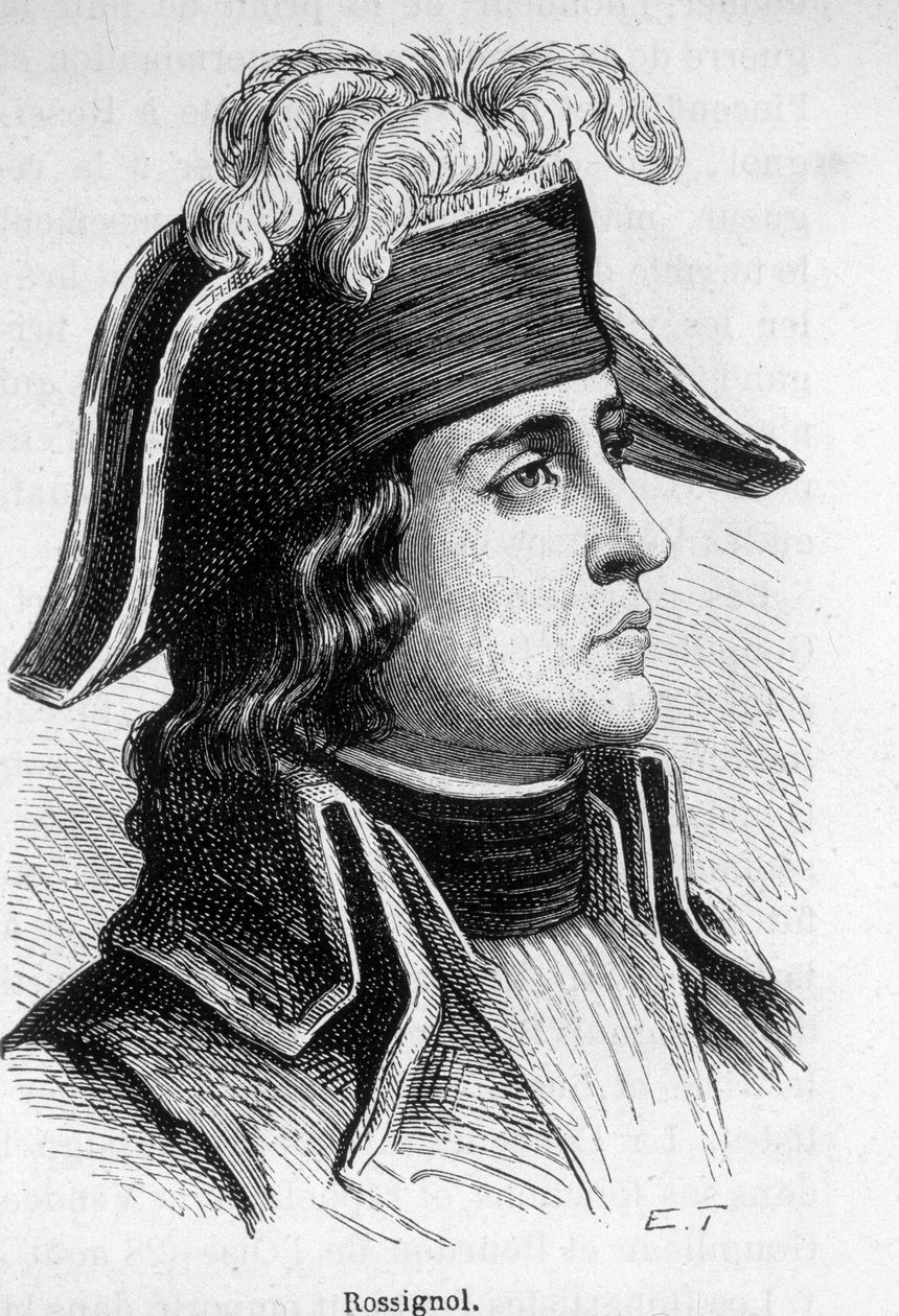 Retrato de Jean Antoine Rossignol, general francais (1759-1868). de Unknown artist