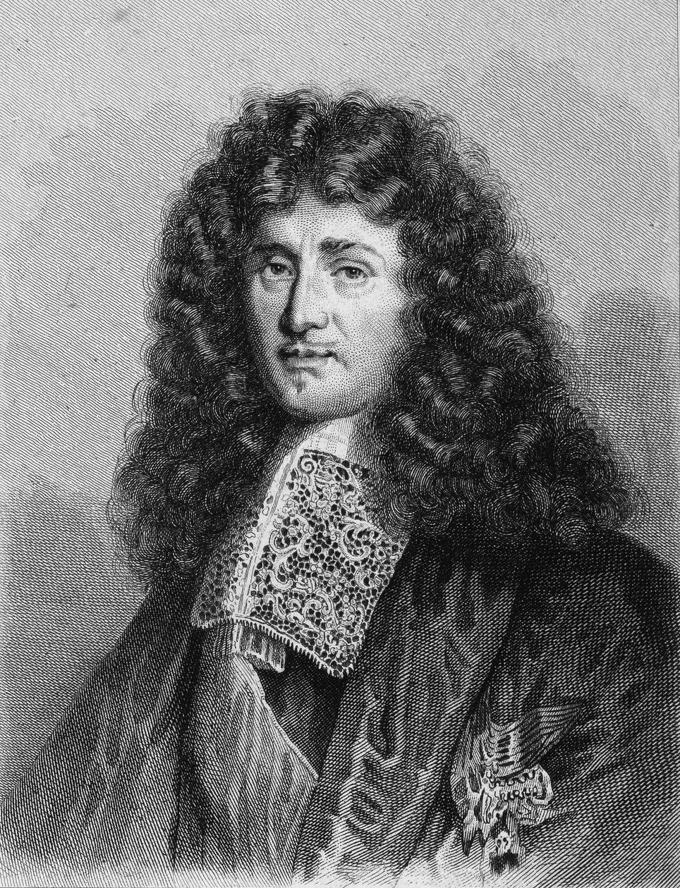 Retrato de Jean Baptiste (Jean-Baptiste) Colbert (1619-1683), político francês - em "Histoire des Français" de Lavallée, gravura, sd. de Unknown artist
