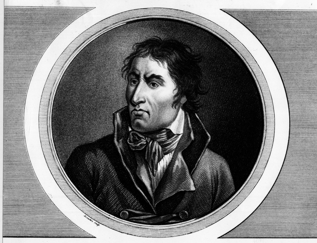 Retrato de Jean Baptiste Carrier (1756 - 1794), político francês. Gravura em "Colecção completa de pinturas históricas da revolução francesa, em três volumes". 1804. de Unknown artist
