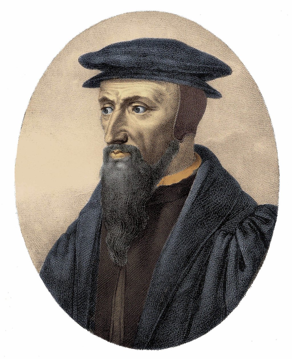 Retrato de Jean Calvin (1509 - 1564) - gravura de Unknown artist