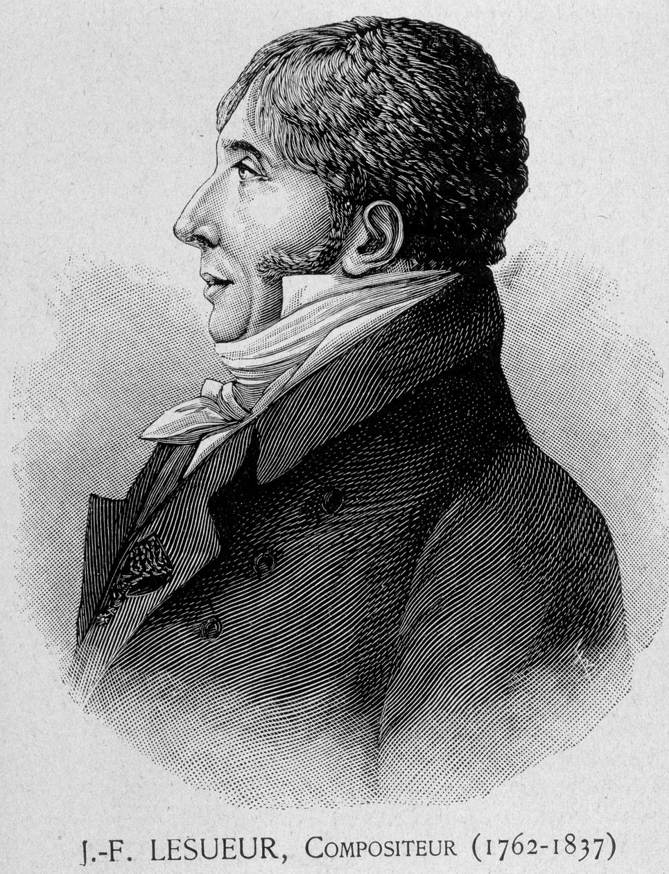 Retrato de Jean François Lesueur (1762 - 1837), compositor francês de Unknown artist