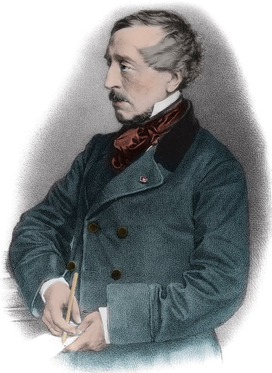 Retrato de Jean Jacques (Jean-Jacques) Ampere (1800-1864) historiador francês - de Unknown artist