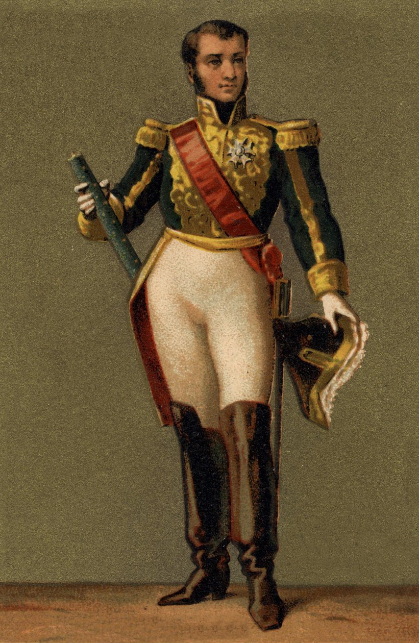 Retrato de Jean Lannes, Duque de Montebello (1769 - 1809) Marechal da França. Cromolitografia do século XIX. de Unknown artist