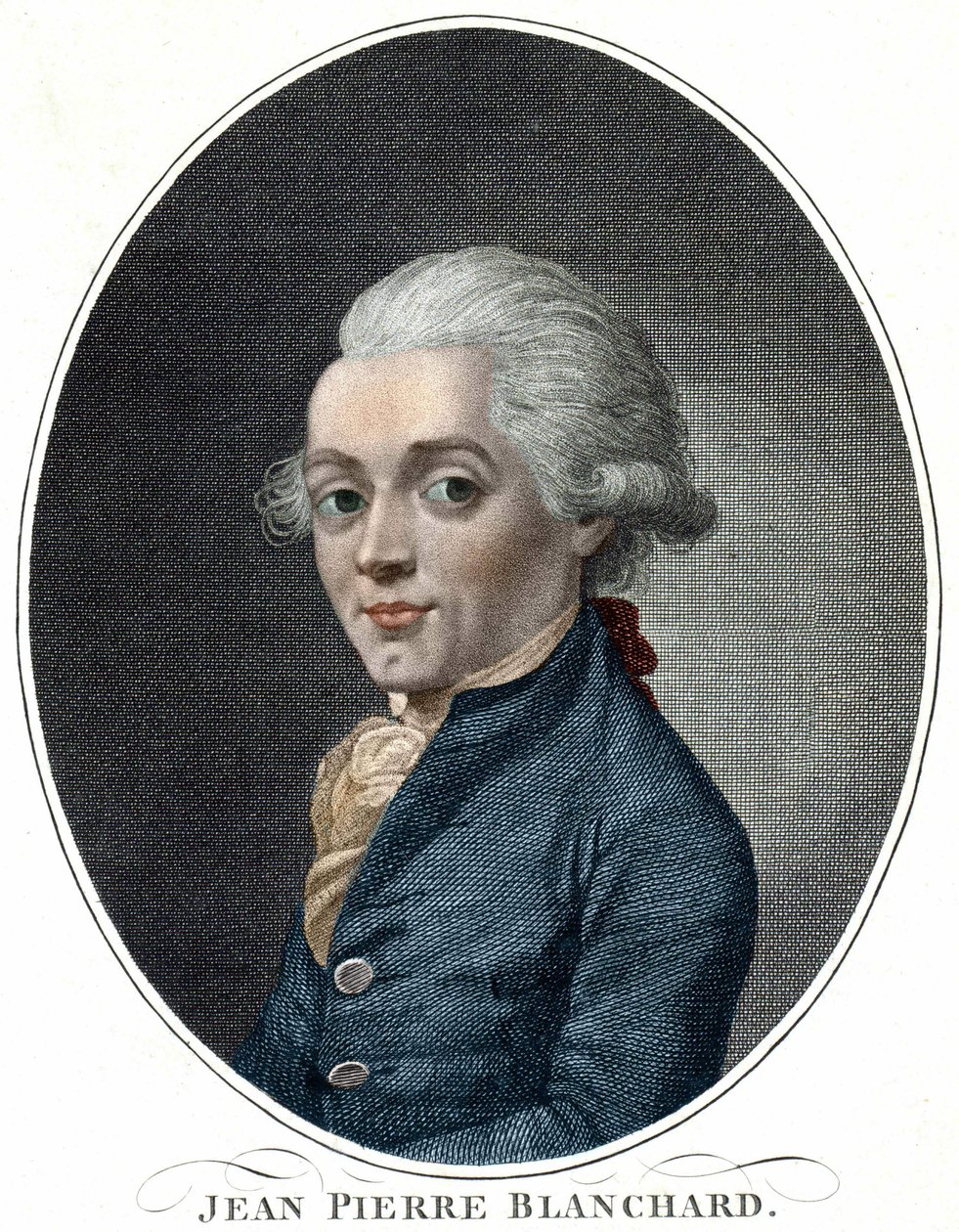 Retrato de Jean Pierre Blanchard (1709 - 1853), francês aeronáutico de Unknown artist