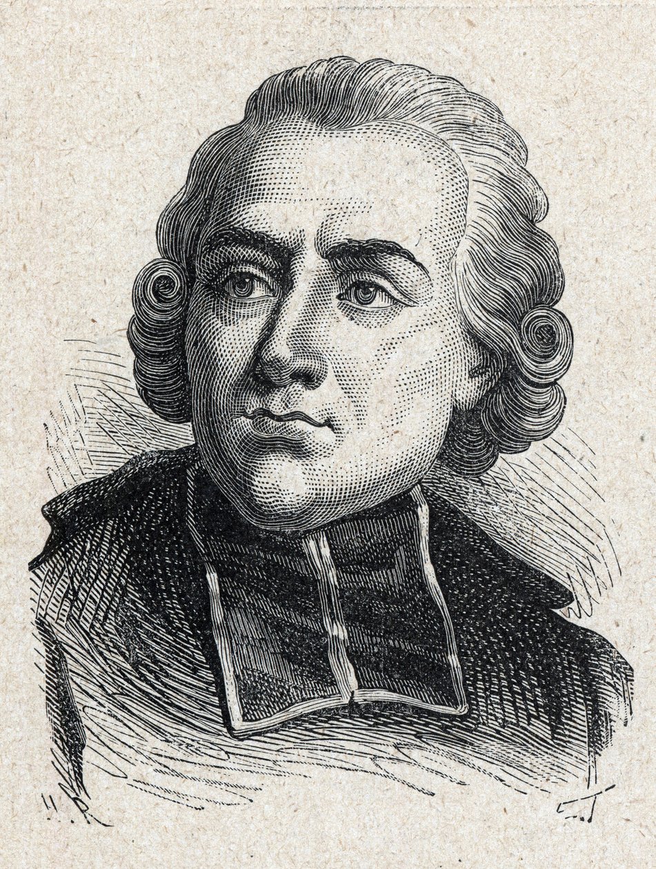 Retrato de Jean Sibrake (Jean-Sibrakes) (ou Siffrein) abbe Maury (1746-1817), cardeal e arquebancada francesa de Paris, membro da Academia francaise - Gravura de 1889 de Unknown artist