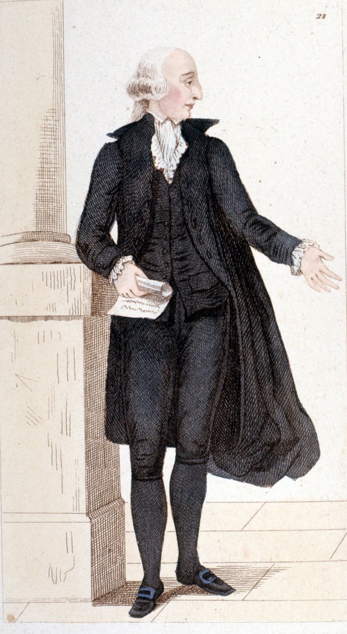 Retrato de Jean Sylvain BAILLY (1736-1793), escritor, astrônomo e político eleito para a Académie francaise. Autor da história da astronomia, em particular. Ele foi guilhotinado por ajudar Luís XVI a escapar. Gravura a partir de 1830. de Unknown artist
