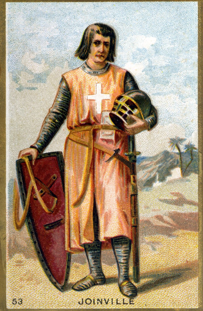 Retrato de Jean de Joinville (1225 - 1317) Colunista francês. Cromolitografia do século XIX. de Unknown artist