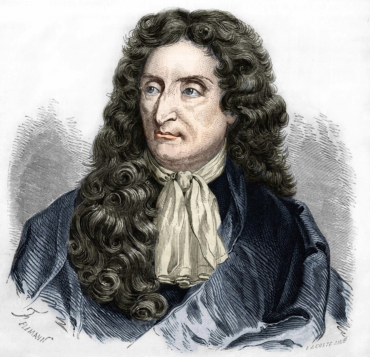 Retrato de Jean de La Fontaine (1621-1695), poeta francês. de Unknown artist