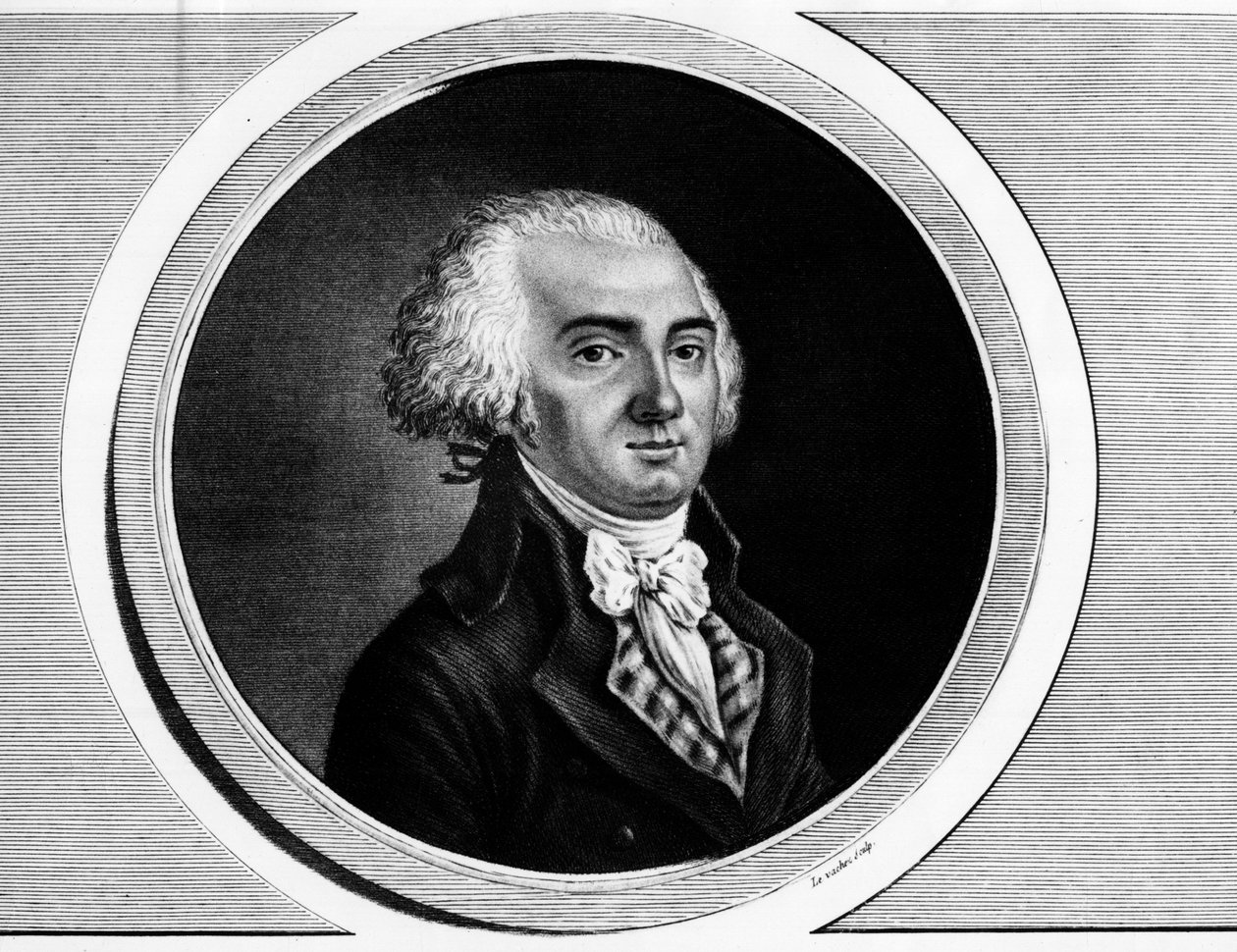Retrato de Jerome Petion de Villeneuve (1759-1793) Presidente da Convenção e Membro dos Estados Gerais. Gravura em "Coleção completa de pinturas históricas da revolução francesa, em três volumes". 1804. de Unknown artist