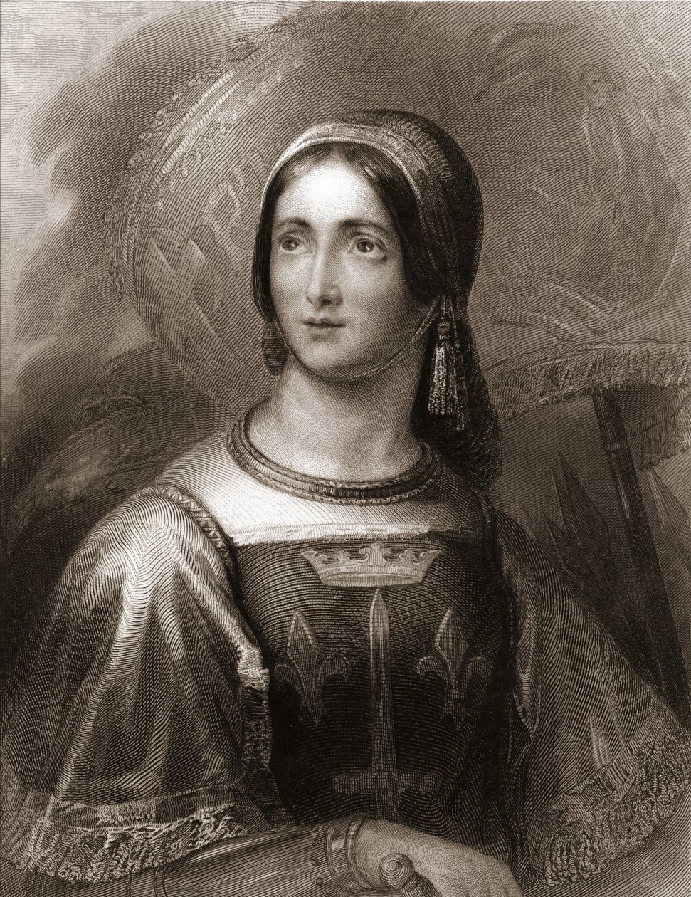 Retrato de Joana d&39;Arc (1412 - 1431) - em “” História dos Franceses ”” de Lavallée, gravura, sd. de Unknown artist