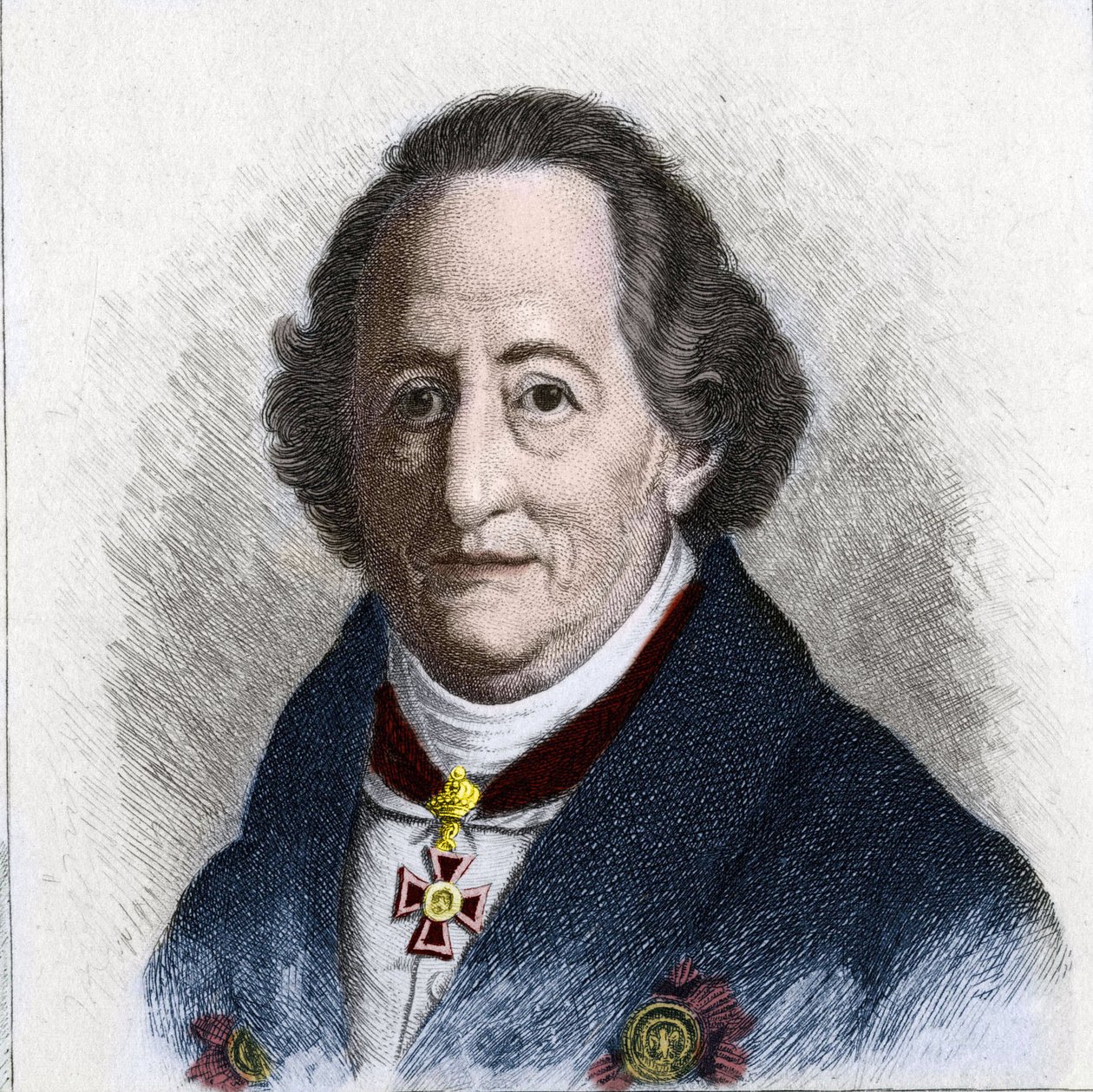 Retrato de Johan Wolfgang Goethe (1749 - 1832), escritor alemão de Unknown artist