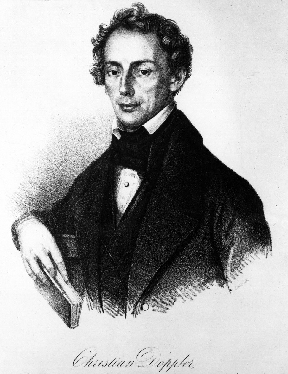 Retrato de Johann Christian Doppler (1803-1853), físico austríaco. de Unknown artist