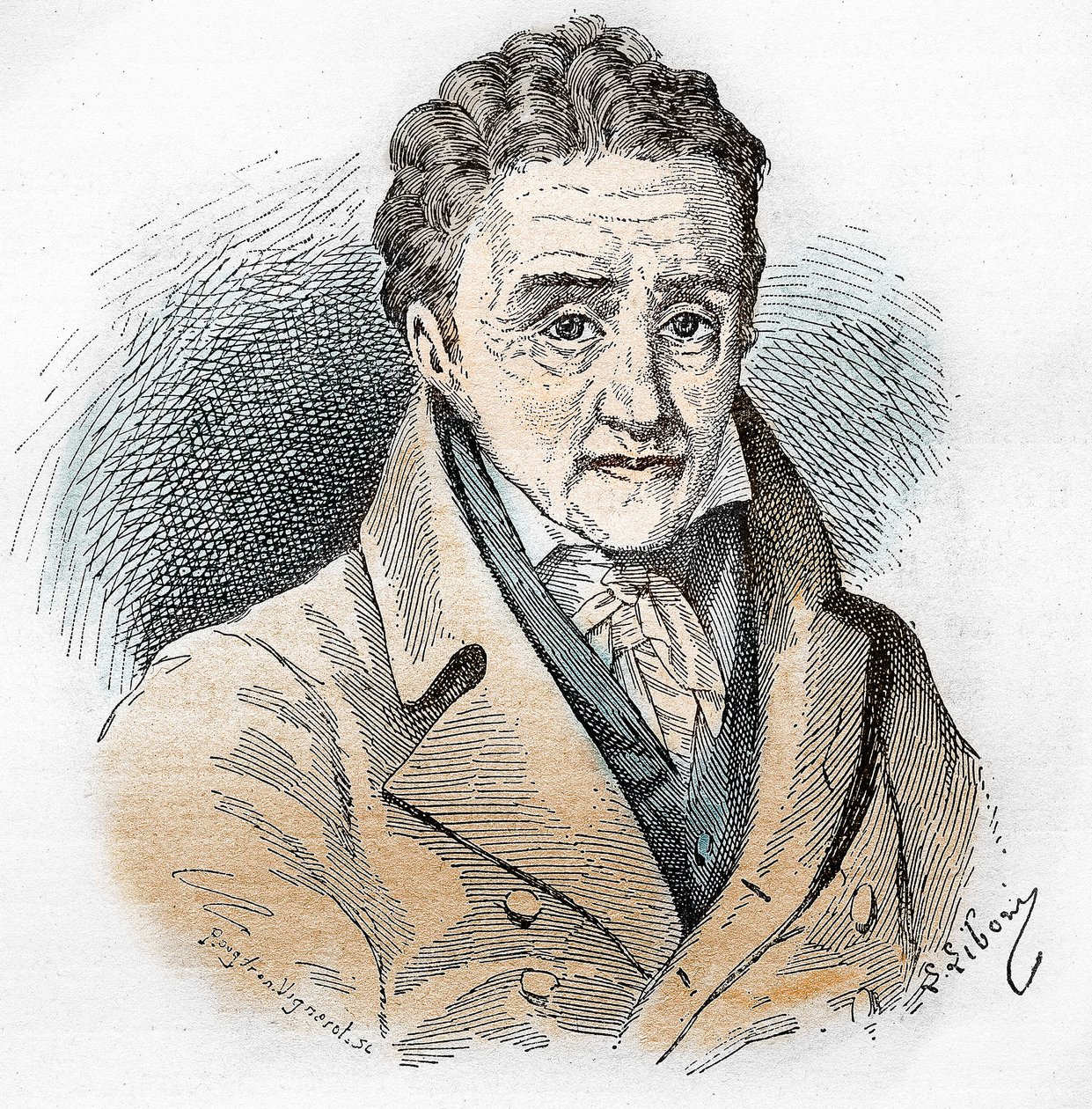 Retrato de Johann Heinrich Pestalozzi (1746 - 1827), pedagogo e educador suíço. de Unknown artist