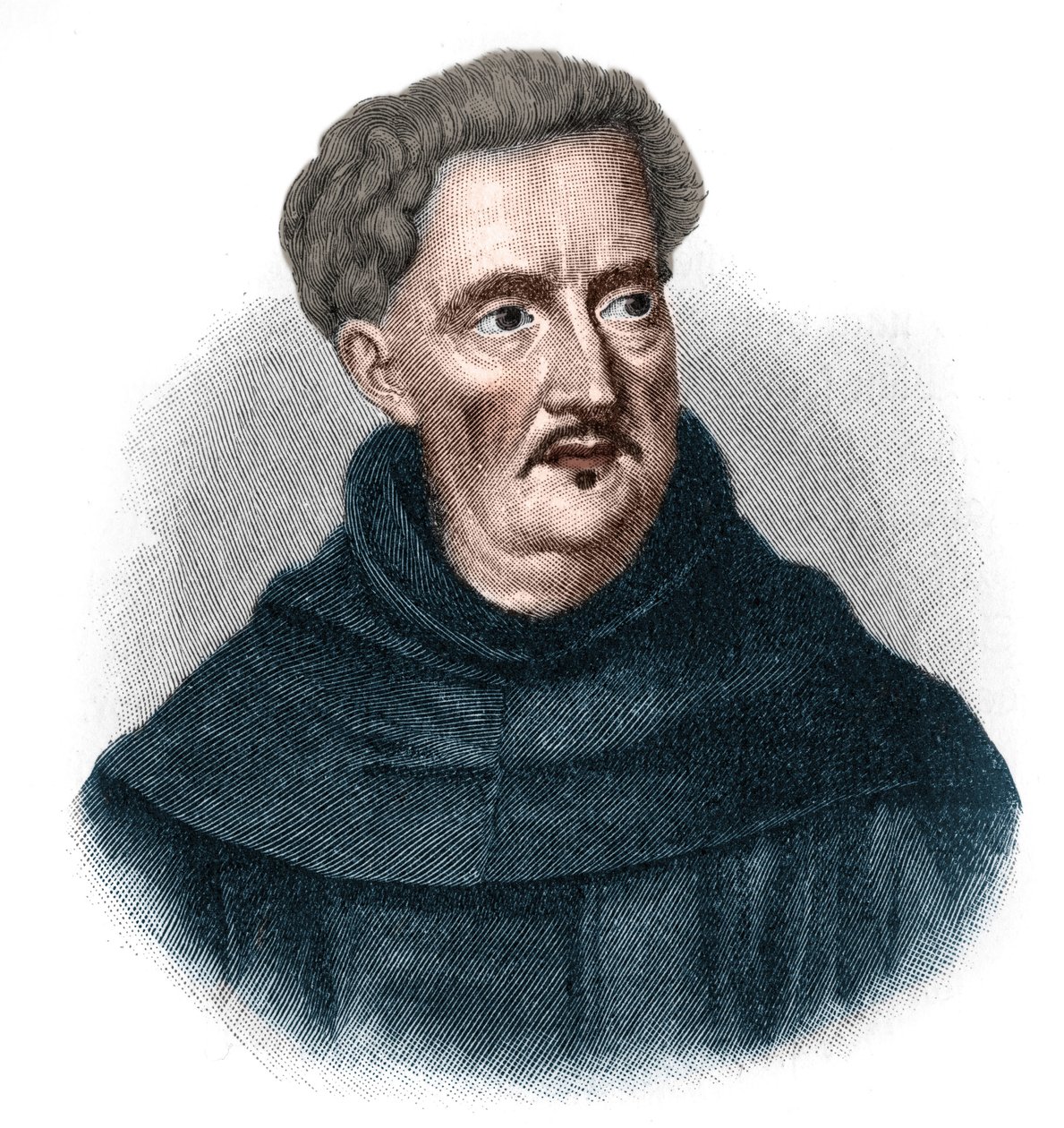 Retrato de Johann Ulrich Megerle, dit Abraham a Sancta (Santa) Clara 1607-1680. Preditor popular do barroco austríaco. de Unknown artist