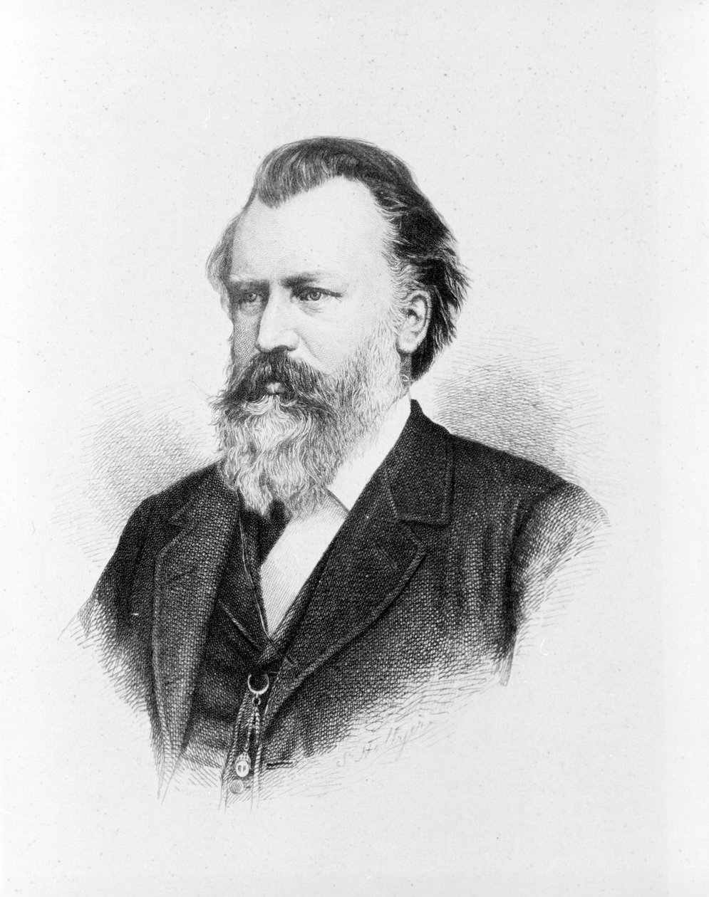 Retrato de Johannes Brahms (1833 - 1897). de Unknown artist