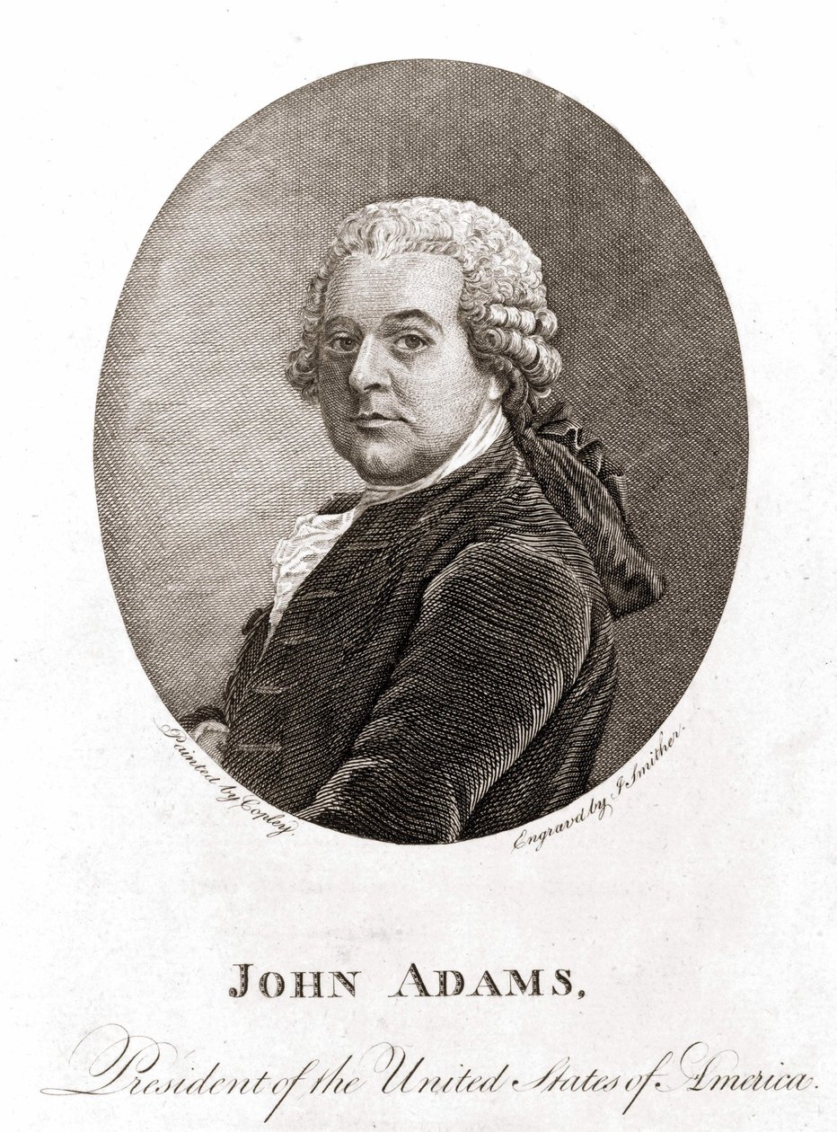 Retrato de John Adams (1735 - 1826), 2º Presidente dos Estados Unidos (1797 - 1801). Gravura sd. Século XIX. de Unknown artist