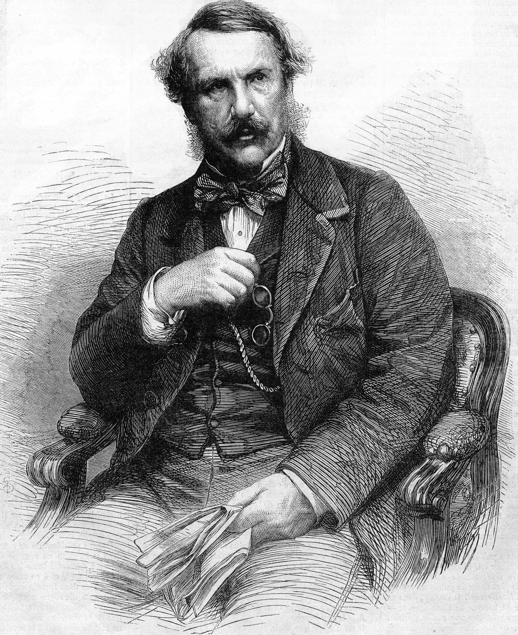 Retrato de John Laird Mair Lawrence. Administrador britânico (1811 a 1879). Governador da Índia inglesa; Engraving 1864. de Unknown artist