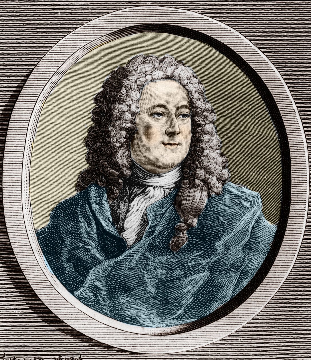 Retrato de John Law (1671 - 1729), Scottish Financial que causou a falência em 1720 (Evento da Rua Quincampoix) de Unknown artist