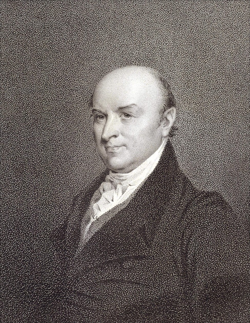 Retrato de John Quincy Adams (1767 - 1848), filho do Presidente John Adams e Presidente dos Estados Unidos da América (1825 - 1829). Gravura sd. Século XIX. de Unknown artist