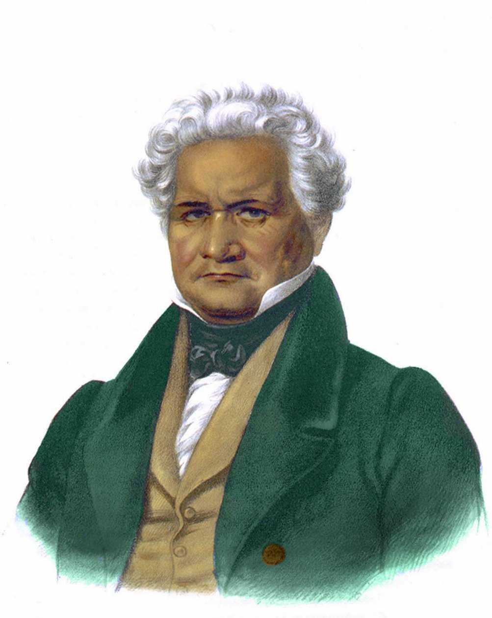 Retrato de John Ridge, gravura de 1838. de Unknown artist