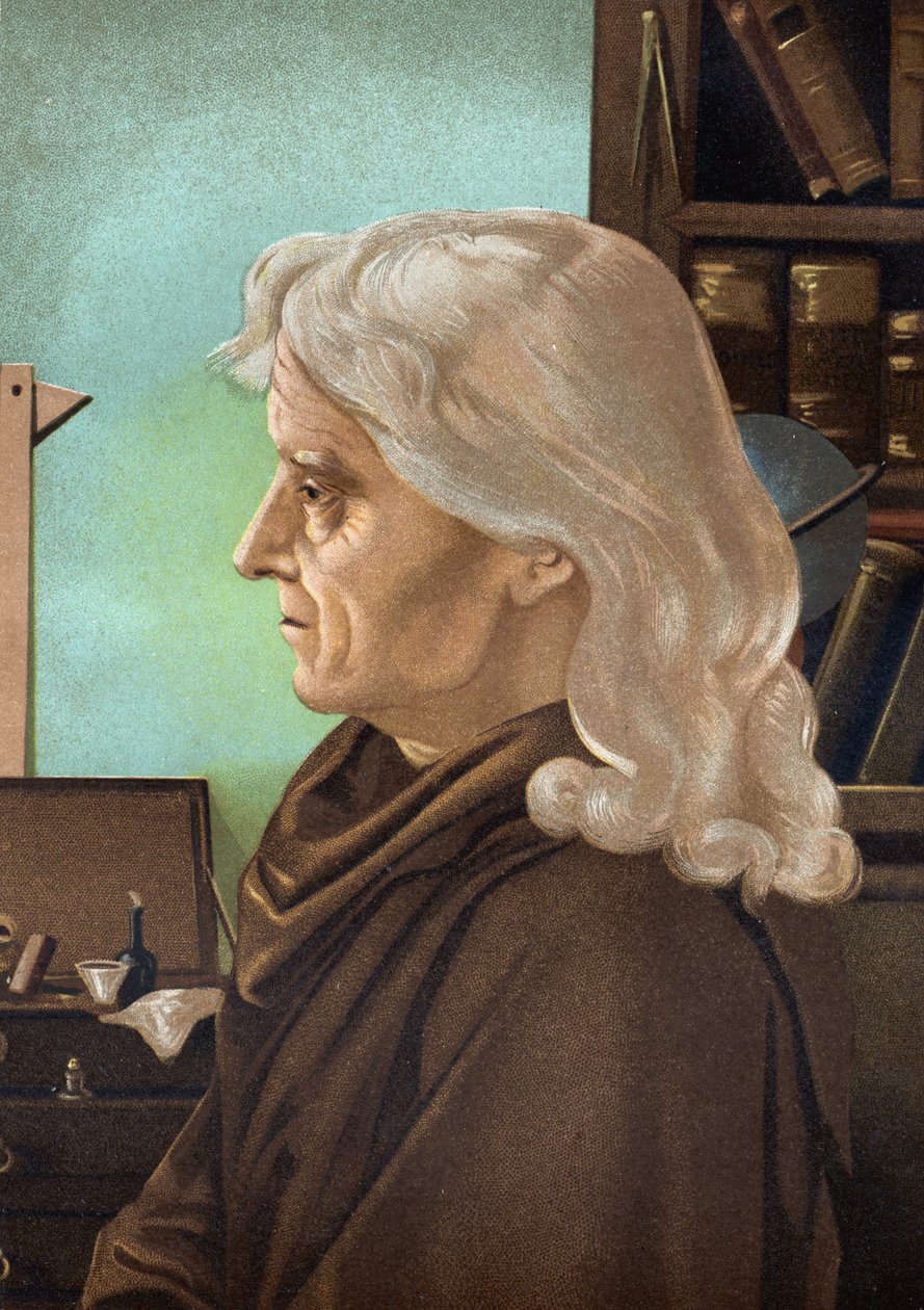 Retrato de Joseph Jérôme Lefrançois de Lalande, astrônomo francês (1732 a 1807). de "La Ciencia y sus Hombres" de Louis Figuier. Barcelona 1881 de Unknown artist