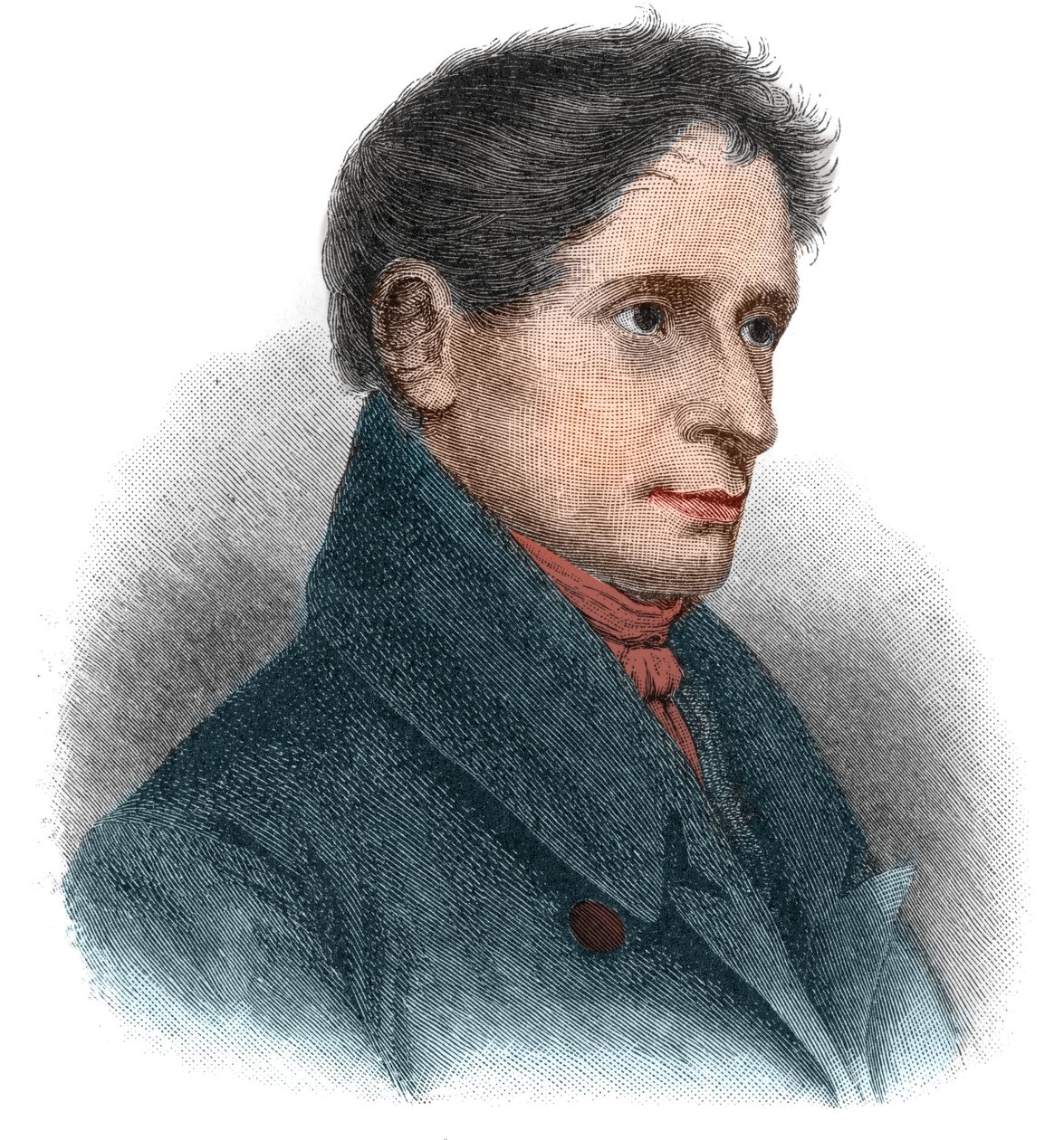Retrato de Joseph Karl Benedikt von Eichendorff (1788-1857) poeta e romancista alemão. de Unknown artist