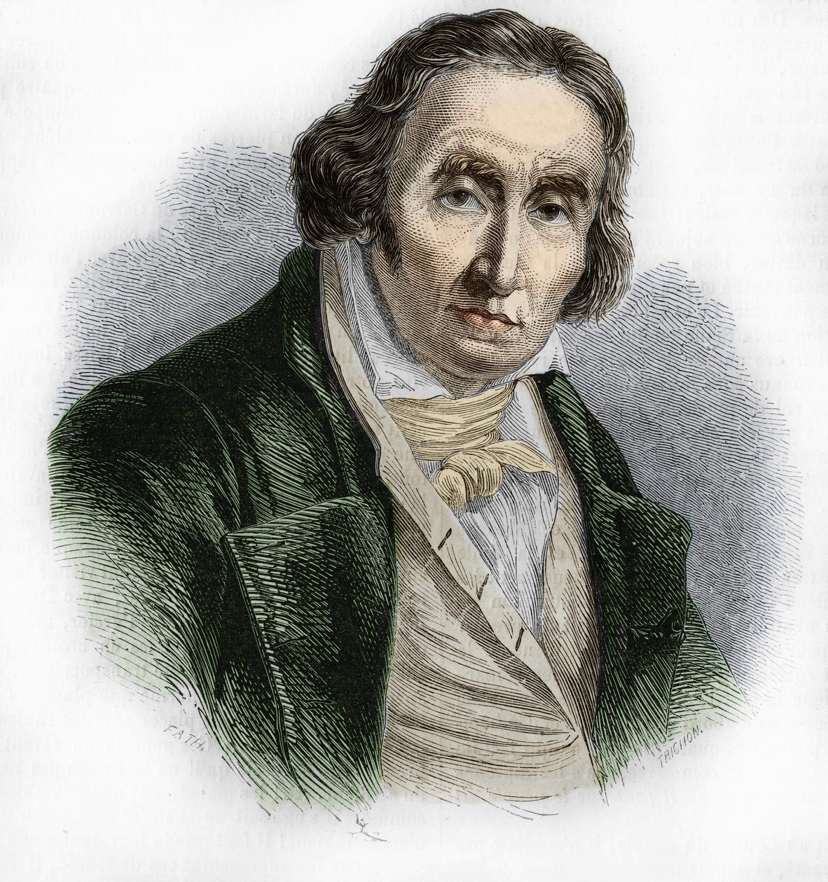 Retrato de Joseph Marie Jacquard (1752-1834), inventor mecânico francês do tear. de Unknown artist