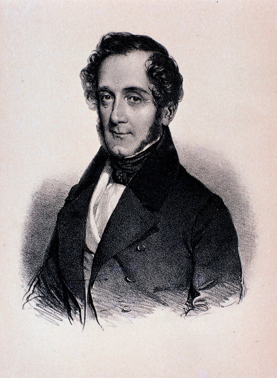Retrato de Joseph Mayseder (litografia) de Unknown artist