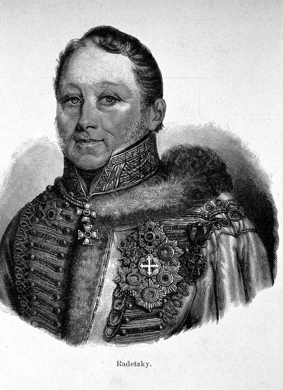 Retrato de Joseph Radetzky, Conde von Radetz (1766 - 1858), austríaco Feld-Marechal. de Unknown artist
